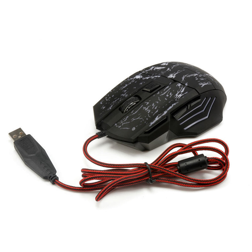 Sparky Transparent Luminous Gaming Mouse with RGB Glow
