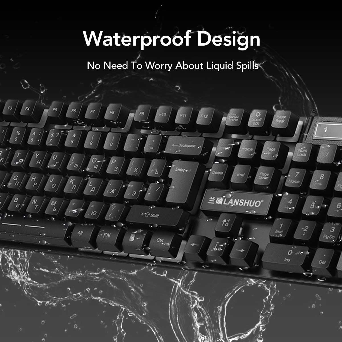 Sparky LED Backlit Gaming Keyboard & Mouse Combo – Wired
