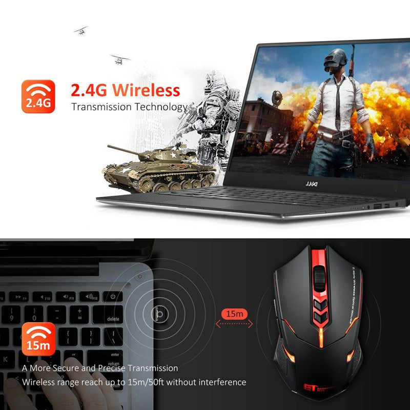 Sparky Power-Saving Silent Luminous Wireless Mouse — product photo 2
