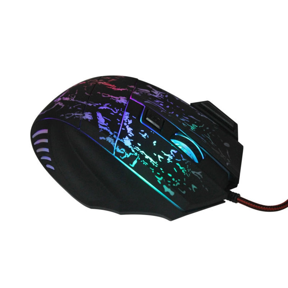 Sparky Transparent Luminous Gaming Mouse with RGB Glow