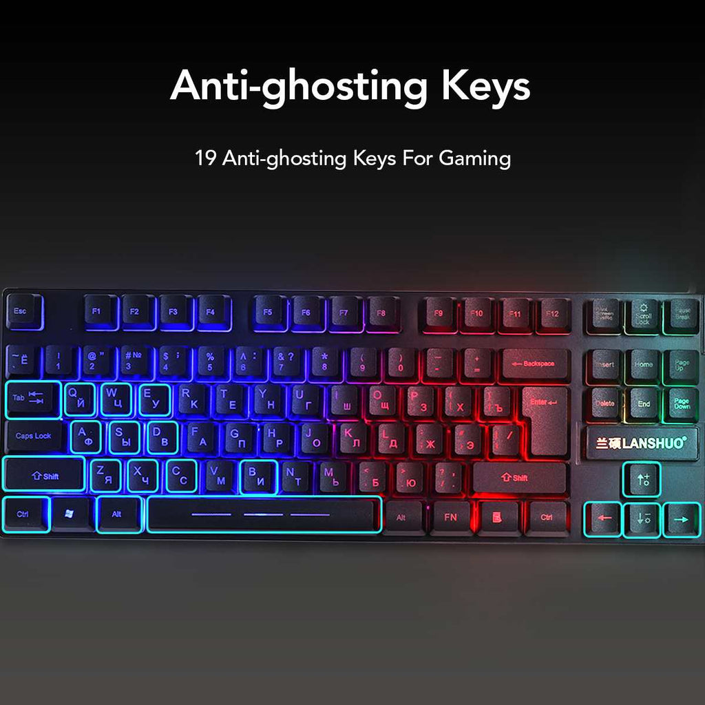 Sparky LED Backlit Gaming Keyboard & Mouse Combo – Wired