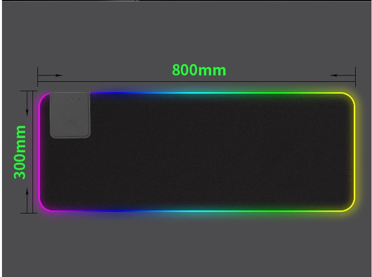 Sparky Wireless Charging RGB Gaming Mouse Pad - Large Extended