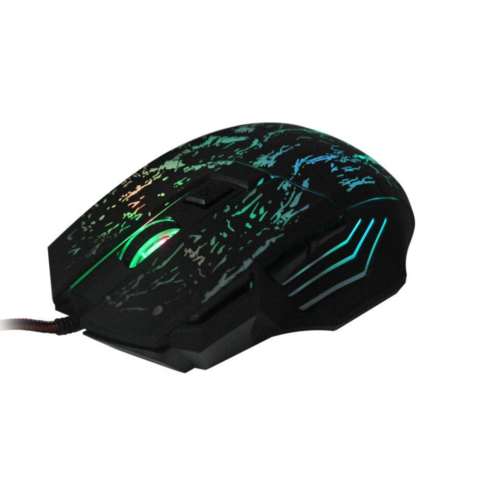 Sparky Transparent Luminous Gaming Mouse with RGB Glow