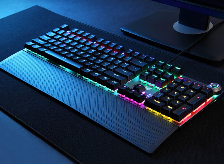 Sparky Full-Size Mechanical Gaming Keyboard with Wrist Rest - 108 Keys