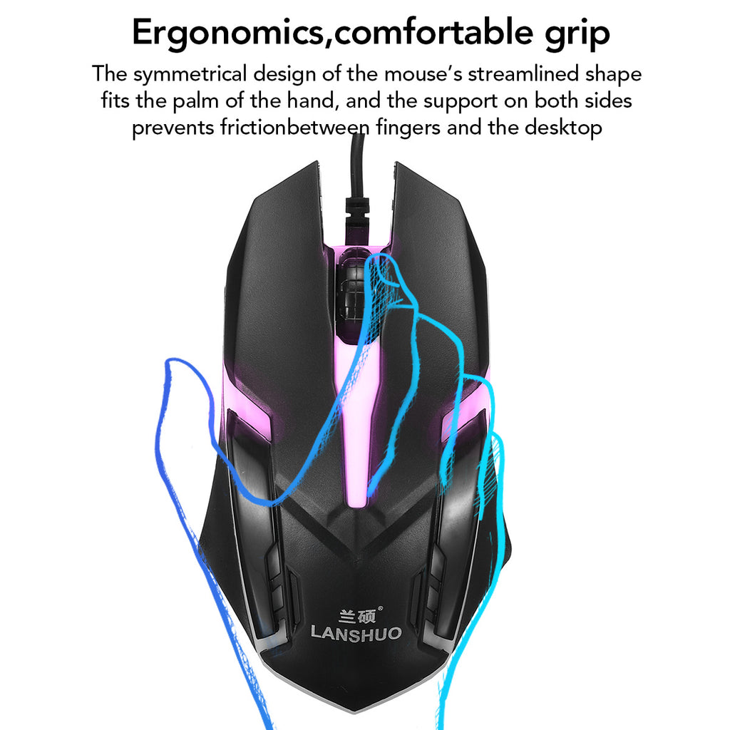 Sparky LED Backlit Gaming Keyboard & Mouse Combo – Wired