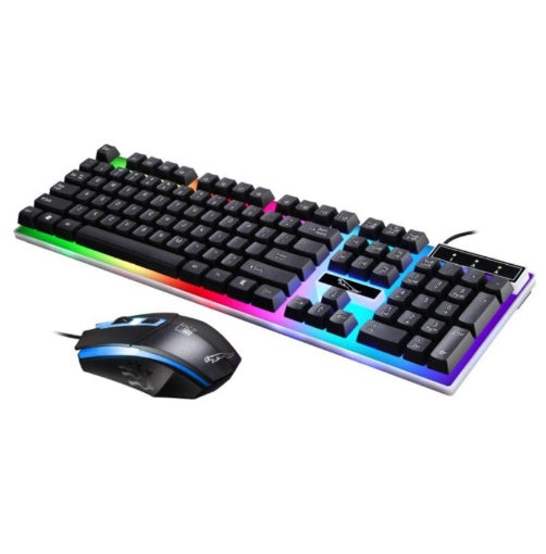 Sparky Mechanical-Feel Keyboard & Mouse Combo with Floating Lights