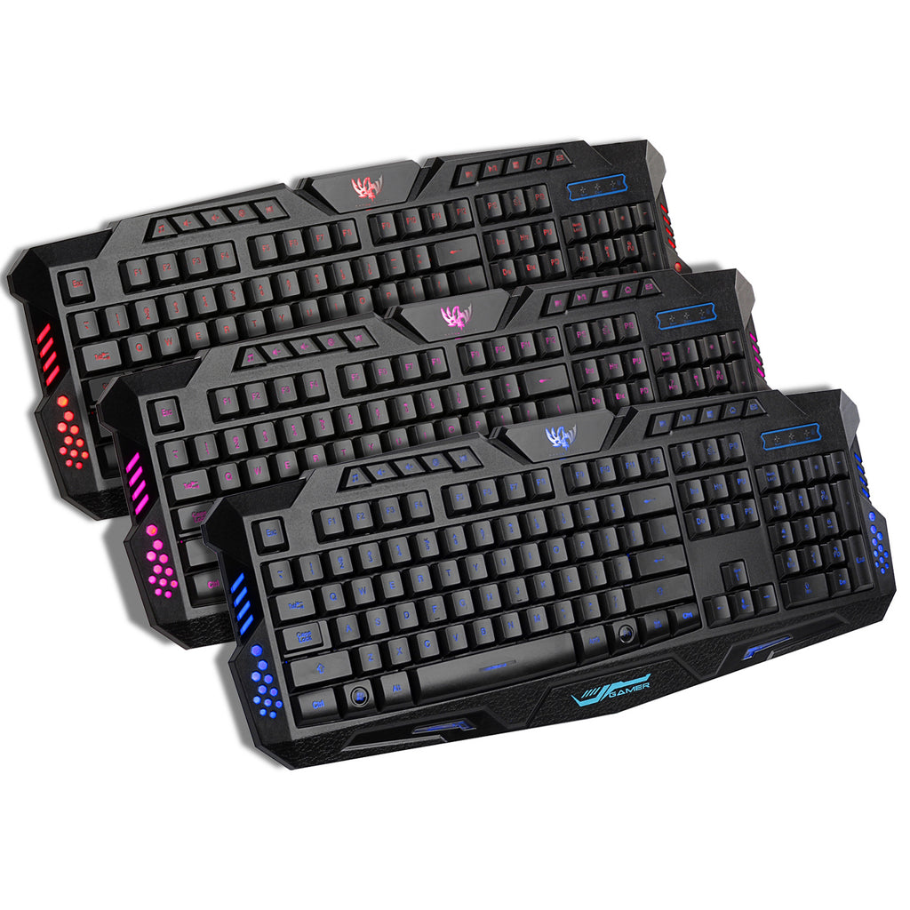 Sparky RGB Backlit Gaming Keyboard - 3 Color Modes Ergonomic