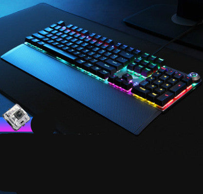 Sparky Full-Size Mechanical Gaming Keyboard with Wrist Rest - 108 Keys
