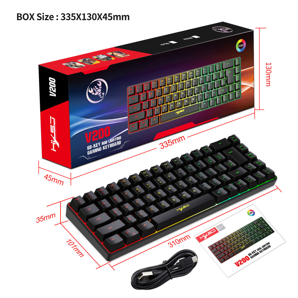 Sparky Compact Membrane Gaming Keyboard with RGB Glow
