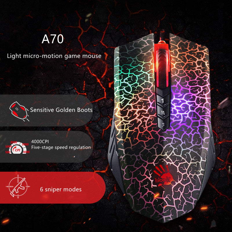 Sparky Leopard Print RGB Wired Gaming Mouse