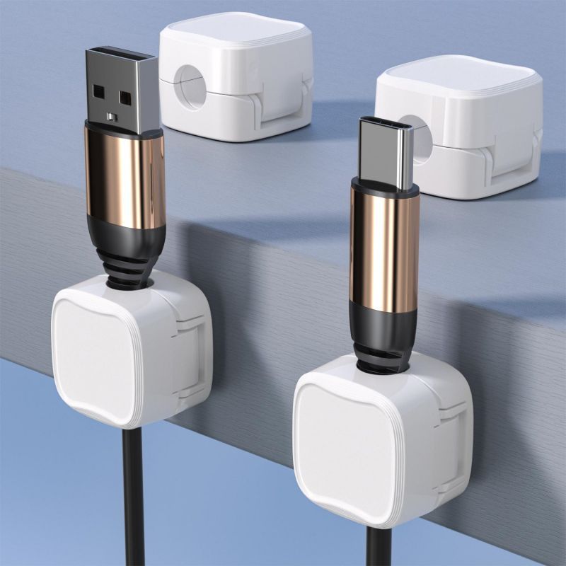 Sparky Magnetic Under-Desk Cable Clips