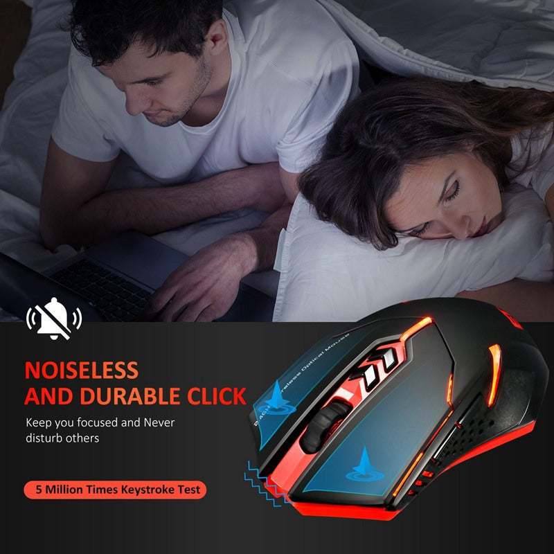 Sparky Power-Saving Silent Luminous Wireless Mouse — product photo 3