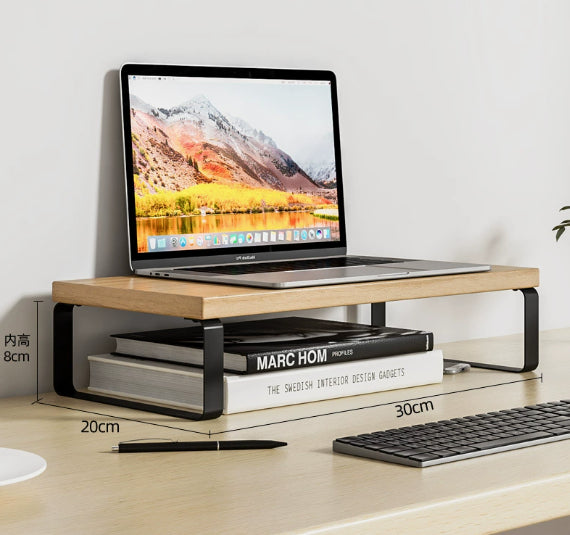 Wooden Monitor Riser Base Stand Pad Organizer