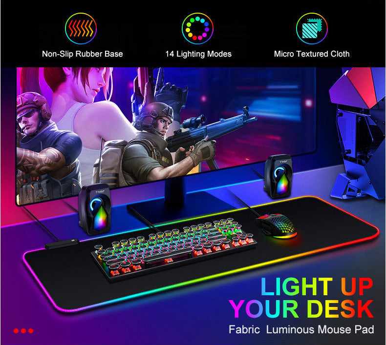 Sparky Large RGB Luminous Gaming Mouse Pad