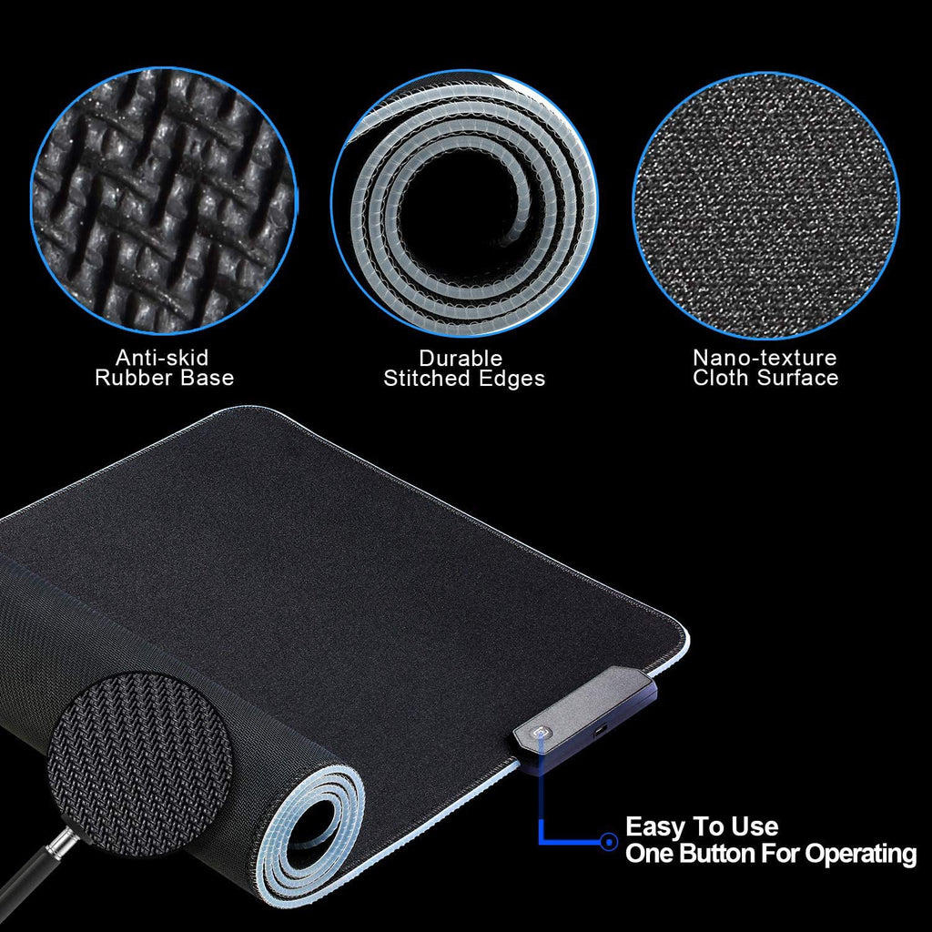 Sparky Large RGB Luminous Gaming Mouse Pad