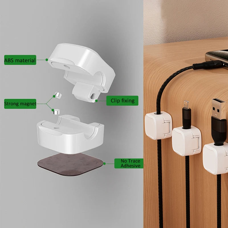 Sparky Magnetic Under-Desk Cable Clips