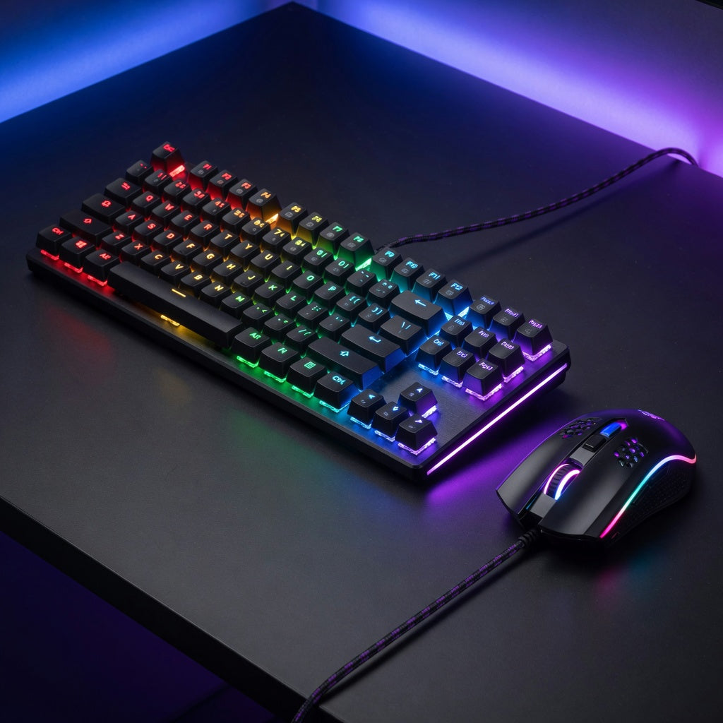 Sparky RGB Tri-Color Gaming Keyboard and Mouse Combo